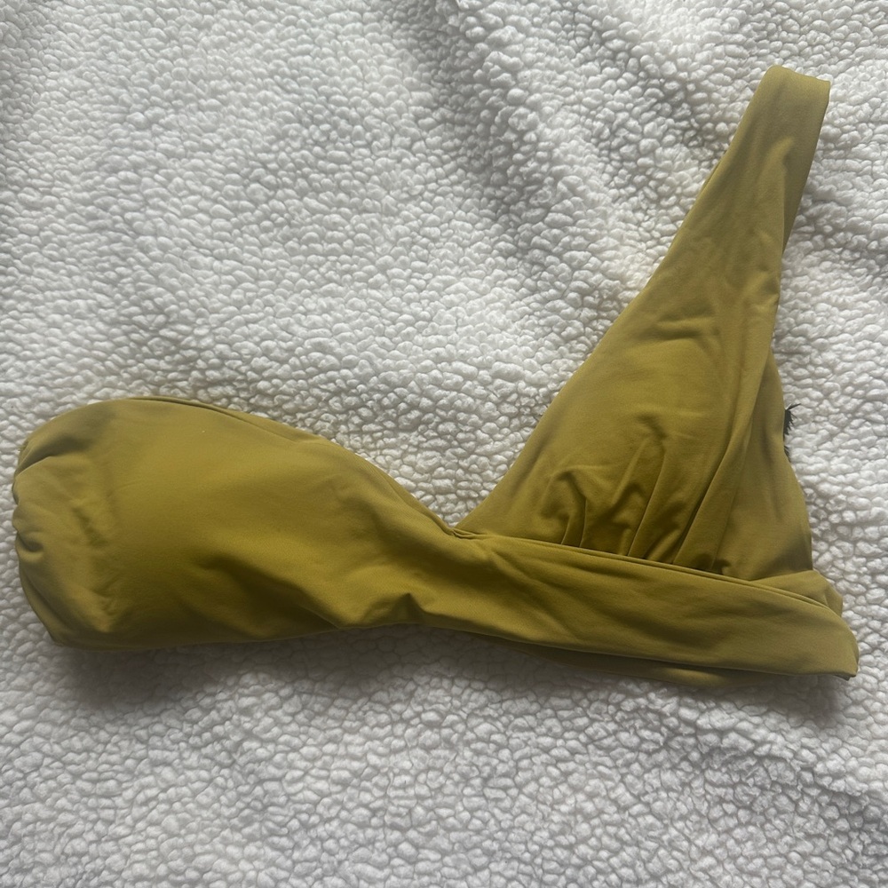Zara Olive Green One-Shoulder Bikini Top